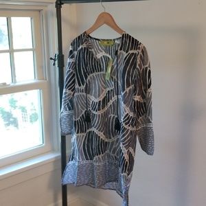 Rock Flower Paper Luna Black Beach Tunic Shirt